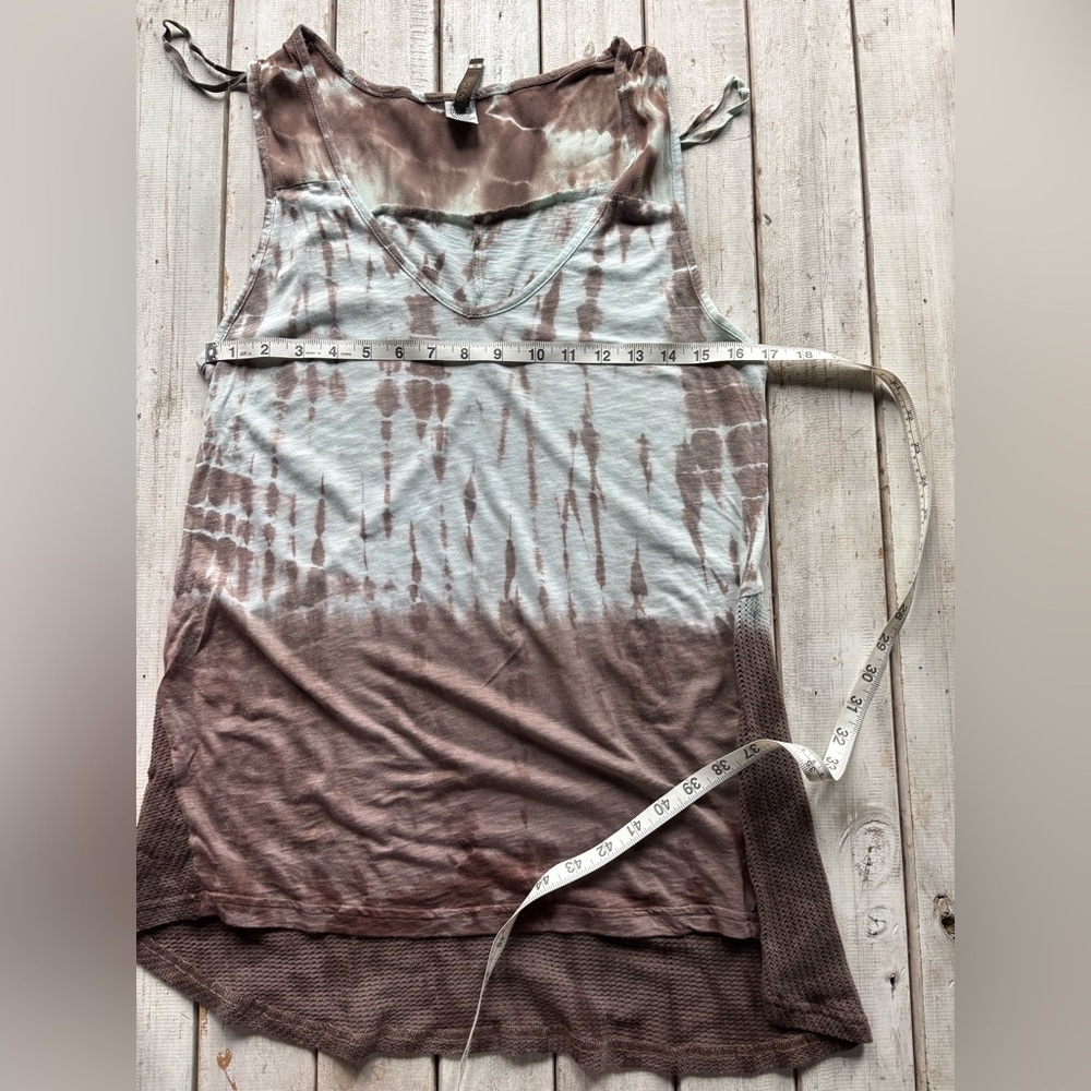 XCVI | Tie Dye | Lightweight Tank | Brown & Teal | M - Picture 4 of 10